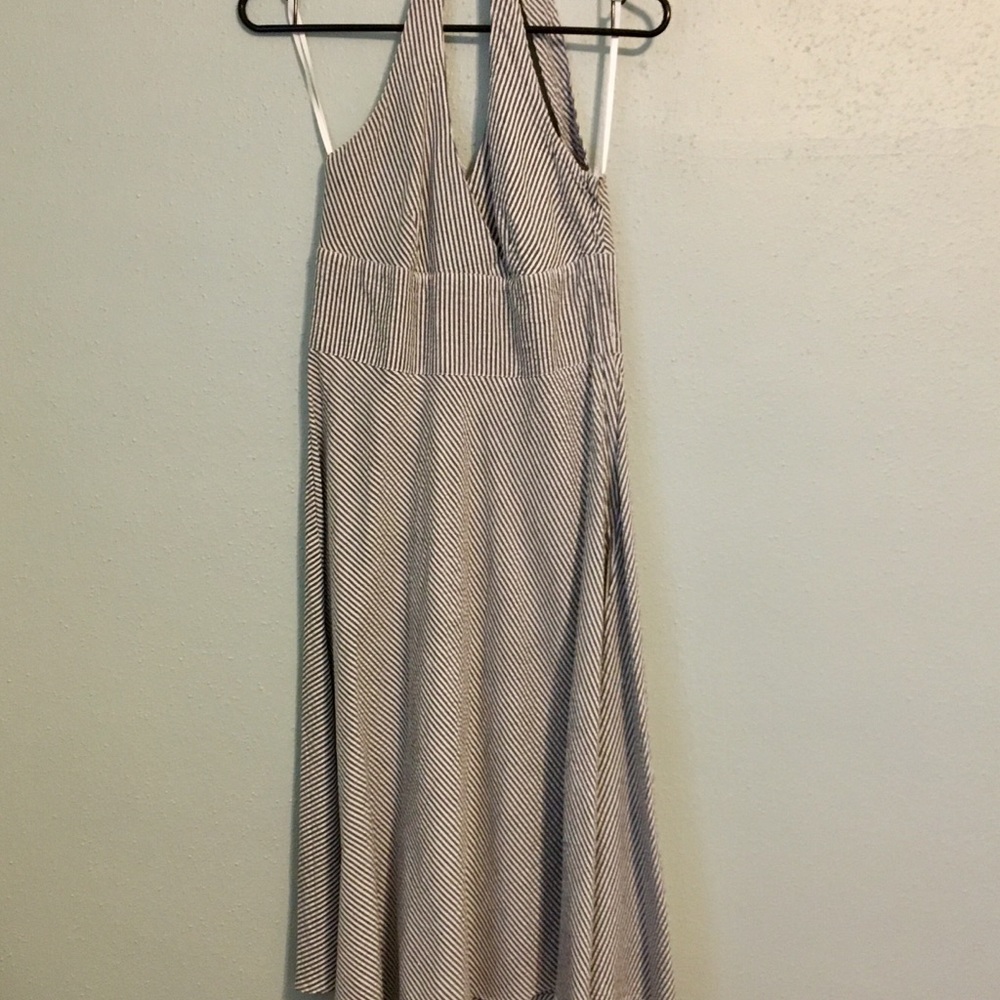 Seersucker Halter Dress
